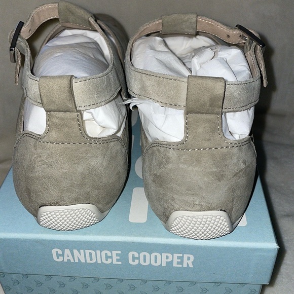 NWT Candice Cooper Rock T-Bar Velvet Suede Slate - Picture 13 of 16